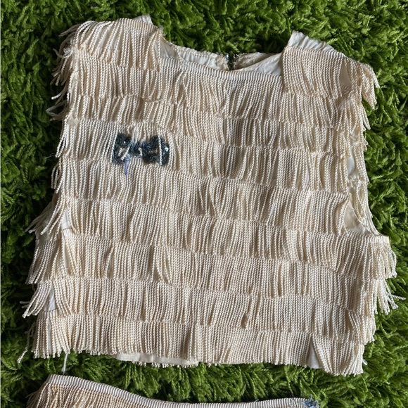 1950s/1960s vintage gogo dancer outfit/costume two piece handcrafted fringe - Picture 2 of 6